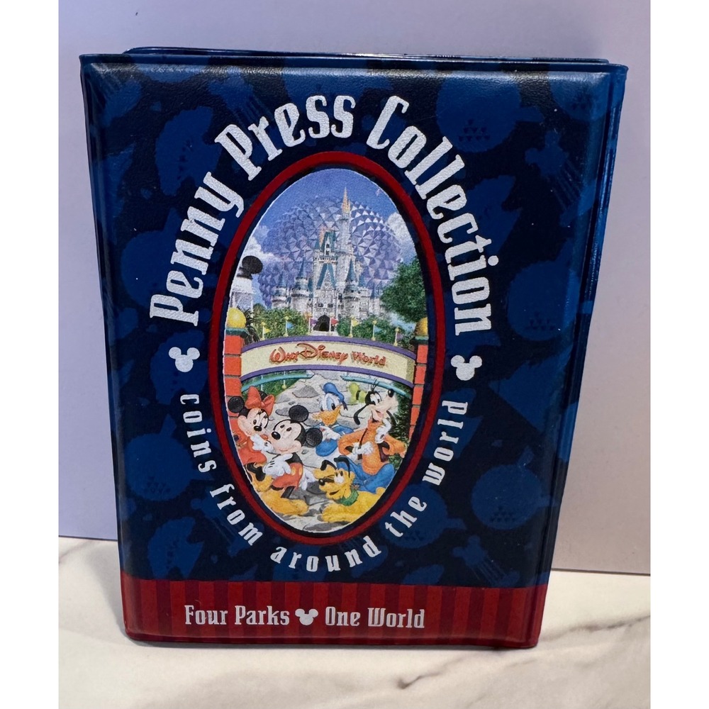 Disney World Penny Press Collection Four Parks One World Souvenir Coin Album